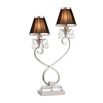 Interiors 1900 Nickel Table Lamps