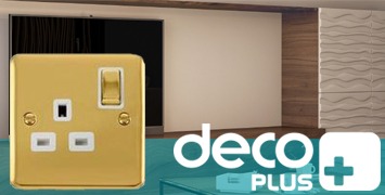 Click Polished Brass Deco Plus Switches and Sockets