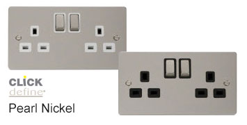 Click Define Pearl Nickel Switches and Sockets