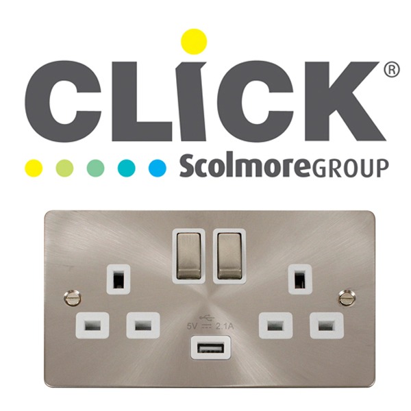 Click Scolmore USB Sockets - Now Available at The Electrical Counter