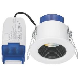 Aurora AU-R6CWSBF R6CS White Baffled IP65 4-6-8W 3000K-4000K-5700K Wattage and Colour Switchable Fire Rated TRIAC Dimmable LED Downlight image