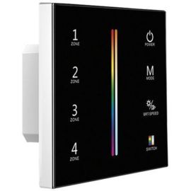 Aurora AU-RGBCXWC1B Black Battery Operated RGB And Tuneable White LED Strip Wall Controller