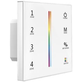 Aurora AU-RGBCXWC1W White Battery Operated RGB And Tuneable White LED Strip Wall Controller image