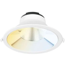 Aurora EN-DDL188CCT White Aluminium Reflector IP54 18W 3000-5700K 210mm TRIAC Dimmable Colour Switchable LED Downlight image