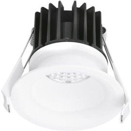 Aurora EN-DLB101D/30 CurveE White IP44 10W 3000K 10mm Fixed TRIAC Dimmable Baffled LED Downlight image