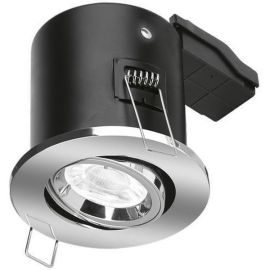 Aurora EN-FD102PC EFD Polished Chrome IP20 90mm GU10 Fire Rated Adjustable Compact Downlight image