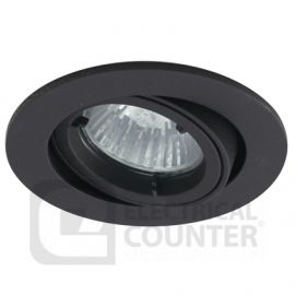 Ansell ATLVOG/IP44/B Twistlock Black 35W GU10 IP44 95mm Bathroom Downlight image