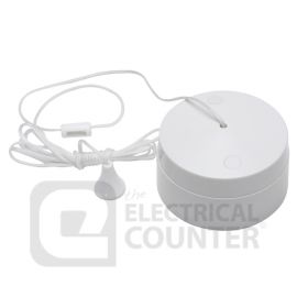 BG Electrical 802 White 6A 2 Way Ceiling Switch 1.5m Cord