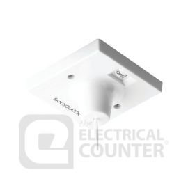 BG Electrical 804 White 10A Triple Pole Fan Isolator Ceiling Switch image