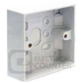 BG Electrical 901 Moulded White Square Edge 1 Gang 32mm Surface Pattress image