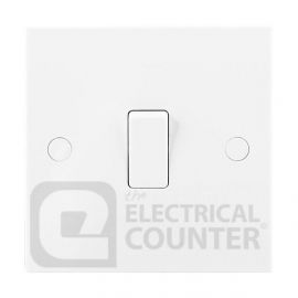 BG Electrical 912 Moulded White Square Edge 1 Gang 20A 16AX 2 Way Plate Switch image