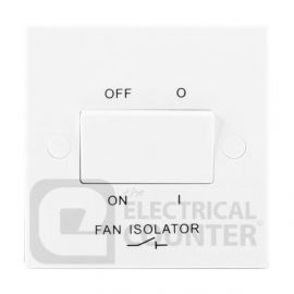 BG Electrical 915 Moulded White Square Edge 1 Gang 10AX 3 Pole Fan Isolator Switch image