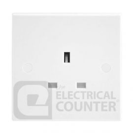 BG Electrical 923 Moulded White Square Edge 1 Gang 13A Unswitched Socket image