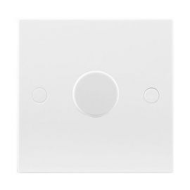 BG Electrical 981 Moulded White Square Edge 1 Gang 200W 2 Way Trailing Edge Dimmer Switch image