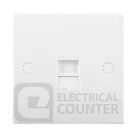 BG Electrical 9BTM/1 Moulded White Square Edge 1 Gang Screw Terminal Master Telephone Socket image