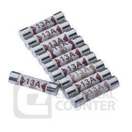BG Electrical F1013 13A Fuses (10 Pack, 0.24 each)