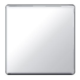 BG Electrical FPC94 Nexus Flatplate Screwless Polished Chrome 1 Gang Blank Plate image