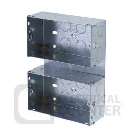 BG Electrical HGS07/C2 2 x 2 Gang 47mm Metal Boxes on Back Plate image