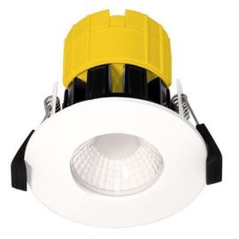 Luceco EFTD2W FType Matt White IP65 6W 460lm 2200K-2700K 90mm LED Fire-Rated Downlight image