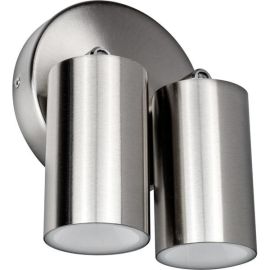 Luceco LEXDSS5T30 Stainless Steel IP54 2x 8W 3000K LED Twin Adjustable Wall Light image