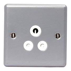 BG MC529 Metal Clad 1 Gang 5A Unswitched Round Pin Socket image