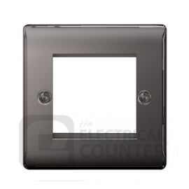 BG NBNEMS2 Nexus Metal Black Nickel 2 Module Square Euro Module Front Plate image