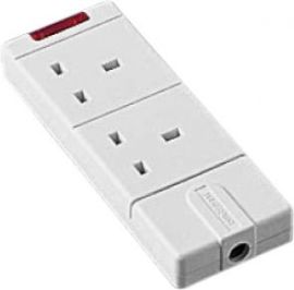 Masterplug 2 Gang 13A Trailing Socket with Neon image