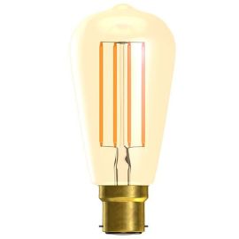 BELL Lighting 01468 4W 2000K BC B22 Amber Vintage Squirrel Cage Dimmable LED Lamp