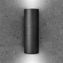 Bell 10424 IP65 Black Fixed Up/Down Dimmable Luna Grande GU10 Wall Light  image