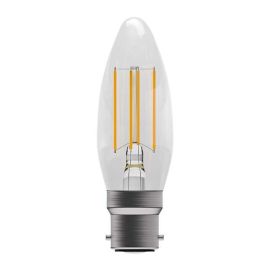 BELL Lighting 60211 Aztex 4W 2200K BC CRI90 Dimmable Filament Candle LED Lamp