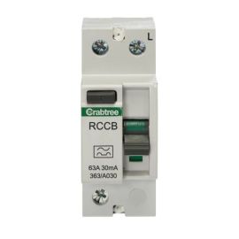 Crabtree 363/A030 Starbreaker 63A 30mA 2 Pole Type-A Plug-In RCD