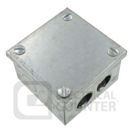 Deligo AB303020  Galvanised Steel Adaptable Box with Knockouts 3x3x2 inch