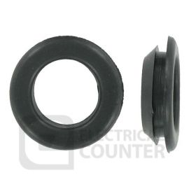 Deligo CG32S Pack of 50 Black PVC Open Super Quick Fit Cable Grommets 32mm (50 Pack, 0.18 each) image