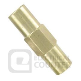 Deligo ERCO  Brass External Earth Rod Coupler 5/8 inch image