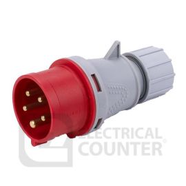 Deligo P415-16  Red Industrial Speed Fit Five Pin Plug IP44 16A 415V image