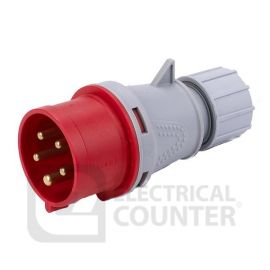 Deligo P415-32  Red Industrial Speed Fit Five Pin Plug IP44 32A 415V image