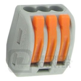 Deligo W222-3 Pack of 50 Re-Usable 3 Pole Lever Splicing Connectors (50 Pack, 0.38 each) image