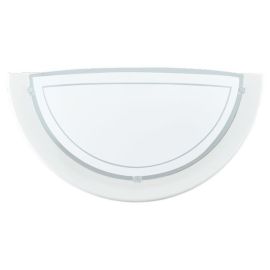 Planet 1 White Glass Wall Light 60W E27 290mm