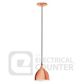 Coretto Brushed Copper Pendant Light 60W E27 170mm image