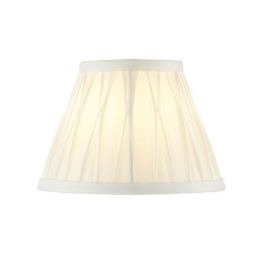 Endon Lighting 94374 Chatsworth White 6.5-Inch 88-165mm Shade for 40W E14/B22 Candle Lamp