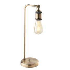 Endon Lighting 97246 Hal Antique Brass 10W E27 165mm Adjustable Table Lamp with Toggle Switch