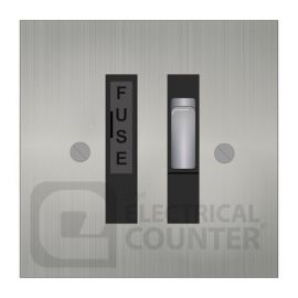 Forbes & Lomax SFCM/SS/B Stainless Steel Switched Fused Connection Unit - Black Insert