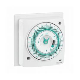 White 24 Hour Mechanical Mounted Timer Box 96 On/Off Selector 16A 230V