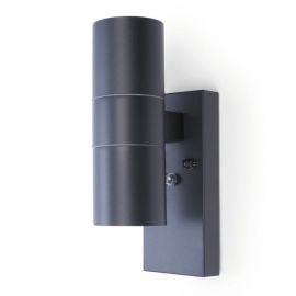 Coral Anthracite Grey Up/Down Wall Light with Photocell 35W IP44 image