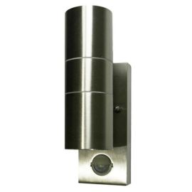 Up/Down Wall light Stainless Steel c/w PIR image