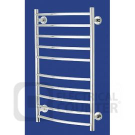 Hyco AQ100LC Stainless Steel Aquilo Curved Ladder Electric Towel Rail 100W image