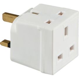 Knightsbridge 1350 13A 2 Way Unfused Mains Adaptor