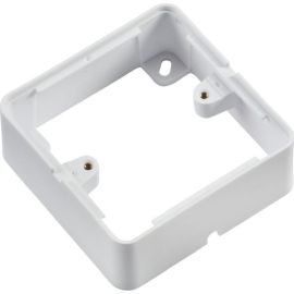 Knightsbridge 1GSBW White 1 Gang Surface Box for Knightsbridge Screwless and Flat Plate Ranges