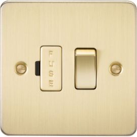 Knightsbridge FP6300BB Flat Plate Brushed Brass 13A Switched Fused Spur Unit image