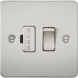 Knightsbridge FP6300BC Flat Plate Brushed Chrome 13A Switched Fused Spur Unit